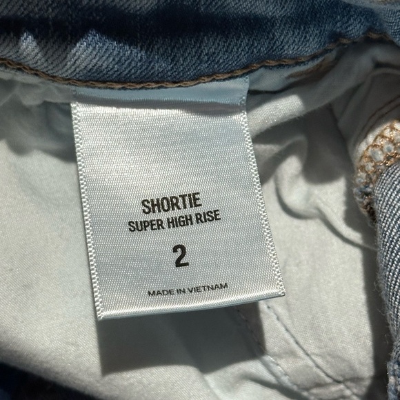 Express Shorts Paperbag High Waist Light Wash Denim Shorts Size 2 - Picture 5 of 6